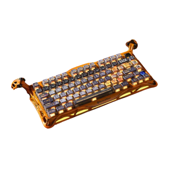 GravaStar Mercury K1 Pro 75% Wireless Mechanical Gaming Special Edition Keyboard - Battle Worn Yellow
